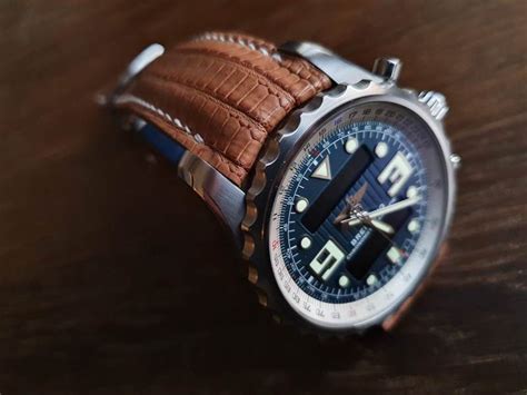 breitling blue lizard band|breitling titanium watch band.